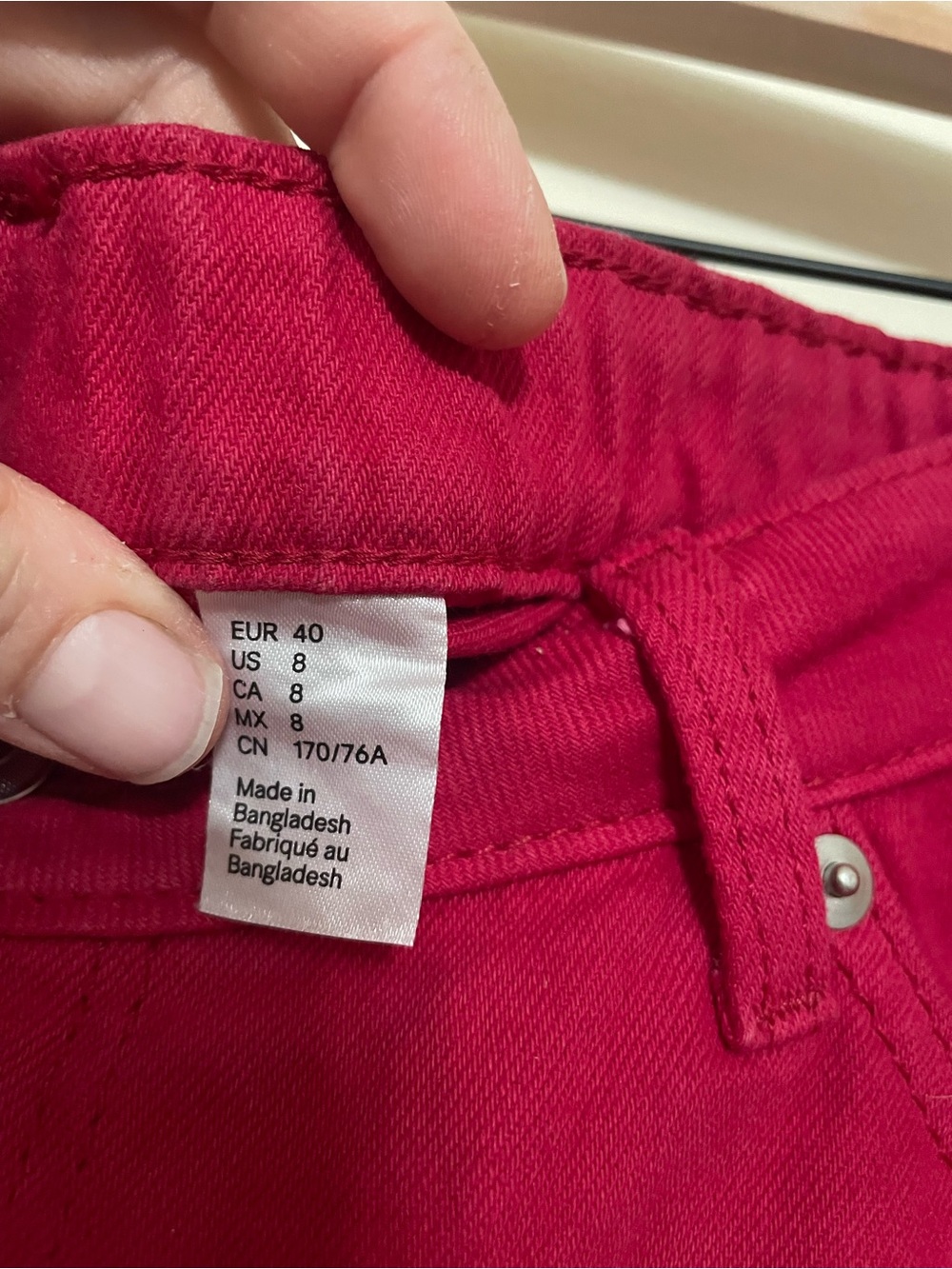 H&M Frayed Hem Red Shorts - Picture 4 of 5